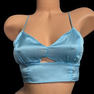 Victoria Secret Silk Designer Collection Unlined Bralette Crop Long Lune Bra M